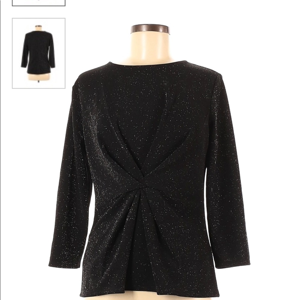 Ann Taylor Black Sparkle Shirt